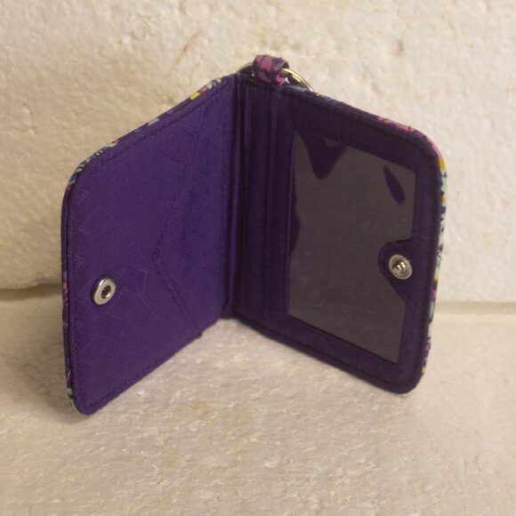 Vera Bradley Campus Double ID case in Retired Pattern Batik Leaves - Picture 2 of 5